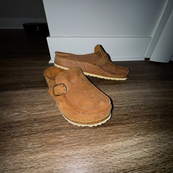 Birkenstock Buckley Suede Clogs (NEVER WORN) | Cognac | Women’s Size 39 - Picture 1 of 3